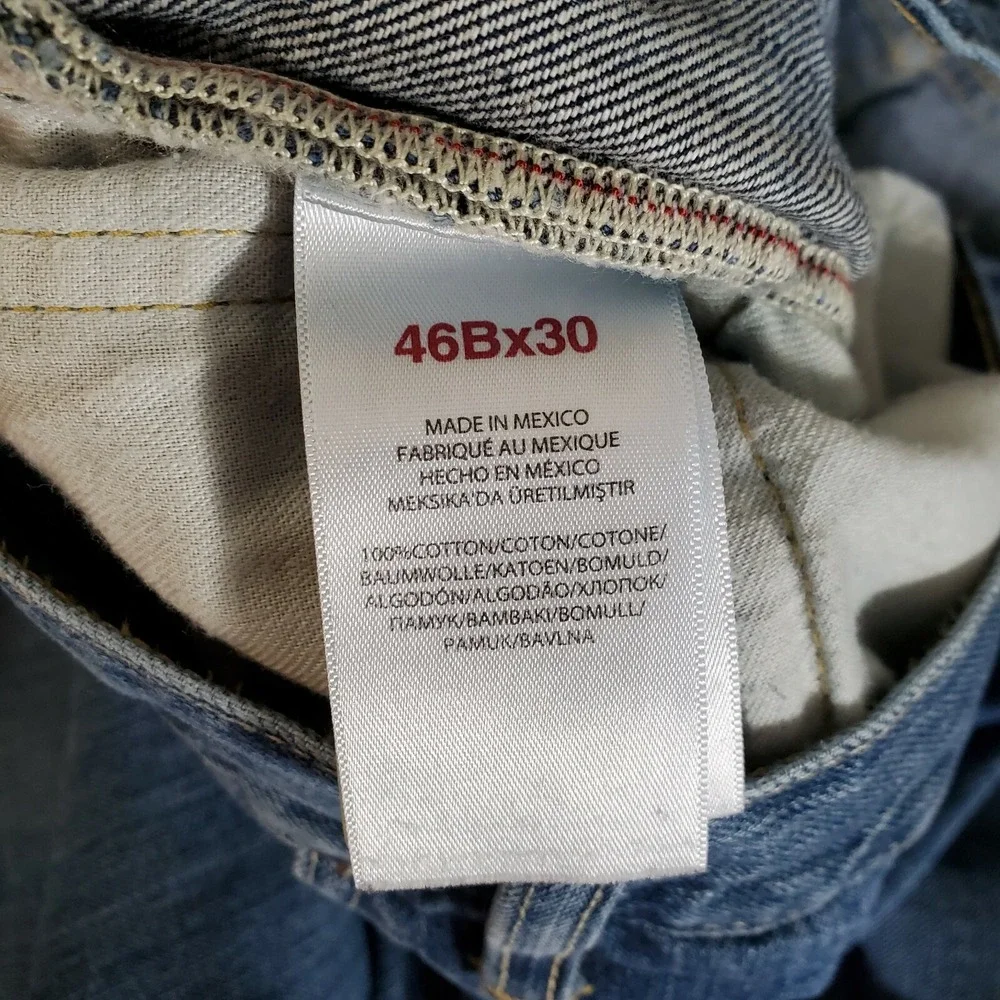 Polo Ralph Lauren Straight Men's Jeans Size 46Bx30 Blue Denim Zip Fly Pockets